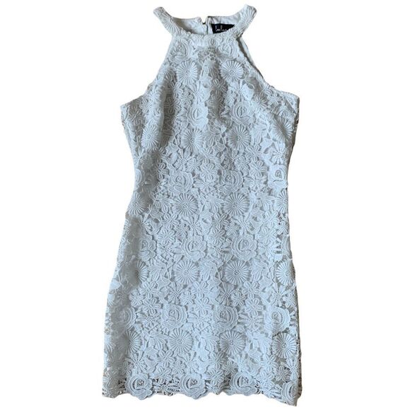 White Lace Lulus Dress Size Medium - Picture 1 of 9